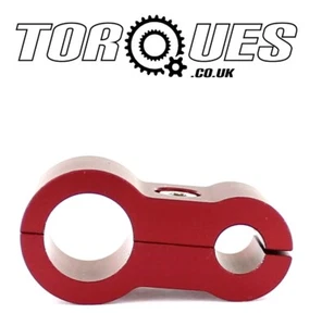 AN-6 (6AN) 11.0mm Teflon / AN-3 (3AN) 6.4mm Dual Billet Hose Separator Red - Picture 1 of 3