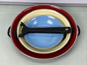 Vintage Caravelle Sizzling Servers Nistpfannen 3er Set mit Aufsatzgriff - Bild 1 von 14