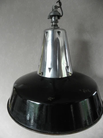 CEILING light PENDANT antique vintage enamel shade lamp industrial machine age Cover