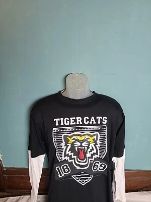SOGO Hamilton Tiger-Cats Camiseta Manga Larga Camiseta Para Hombre Talla Pequeña S CFL Negra Nueva Con Etiquetas Foto 1 de 4