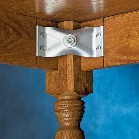16 Gauge Steel Corner table leg brackets SET kit brace Kerf Apron support Mount Cover