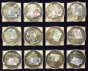 12 Stk." Deutsche Banknoten Prägung " Münzen,Neusilber -Echtheits-Zertifikat B7 - Bild 1 von 4