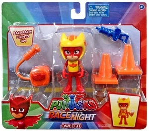 PJ Masks Race Night Backpack Lights up Owlette Ages 3+ Toy Doll Car - Picture 1 of 2