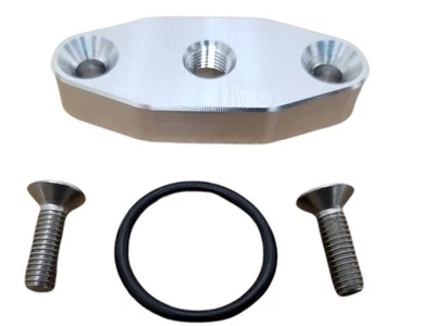 Puerto de aceite LS 1/8” NPT para línea de alimentación de aceite turbo suministro de aceite auxiliar Billet Adap... Foto 1 de 4