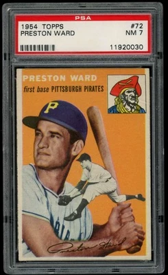 1954 Topps #72 Preston Ward PSA 7 Pittsburgh Pirates  (0030) - Image 1 of 2