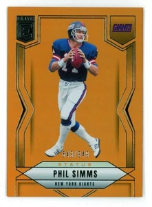2025 Panini Donruss Elite Status Phill Simms arancione metallizzato /849 - Foto 1 di 2