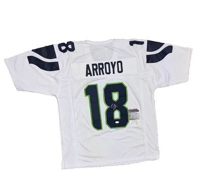 ELIJAH ARROYO signed auto SEATTLE SEAHAWKS Game Cut Jersey COA w/ JSA WITNESS - Image 1 of 3