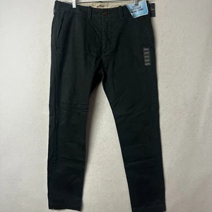 Hollister pants sz 33 x 32 Skinny Chino Soft Flex Comfort black stretch NWT - Picture 1 of 5