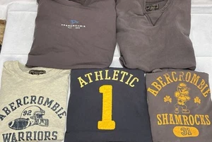 Vintage Abercrombie & Fitch Men’s XL Shirt Lot Short Long Sleeve Athletic Theme - Picture 1 of 21