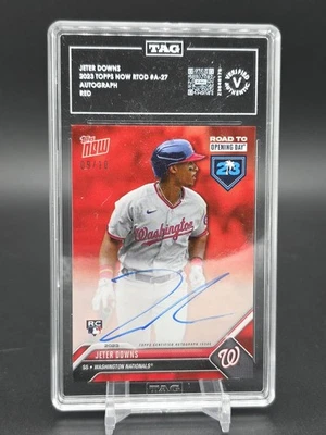 2023 Topps Now Road to Opening Day - Autographs Jeter Downs #A-27 Red /10... - Image 1 of 2