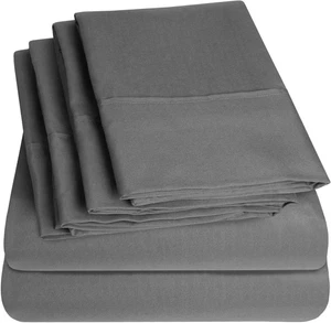 Full Size Bed Sheets - 6 Piece 1500 Supreme Collection Fine Brushed Microfiber - Picture 1 of 12