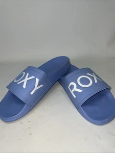 ROXY Surf Slippy Slides Size 9 Blue Beach Pool Sandals BNWOT RRP $49.95 - Bild 1 von 3