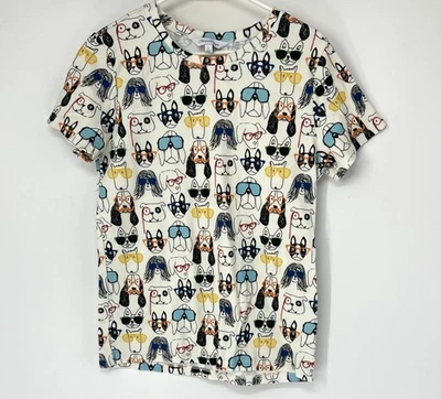 The company store Mujer Grande Perro Estampado Top Manga Corta Ropa de Dormir Pijama Foto 1 de 4