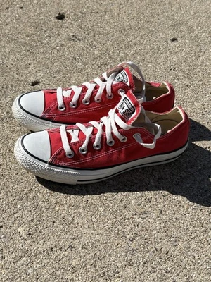 Converse Chuck Taylor All Star Unisex Shoes M6 W8 Ox Red Low Top Skate Grunge - Image 1 of 4