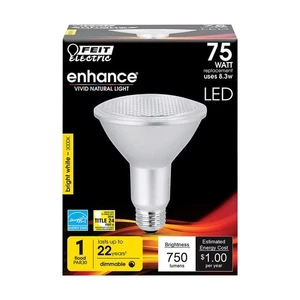 Feit Enhance PAR30 E26 (Medium) LED Bulb Bright White 75 Watt (4-Pack) - Picture 1 of 1