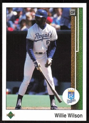 1989 Upper Deck #244 Willie Wilson   - FREE SHIPPING - Image 1 of 2