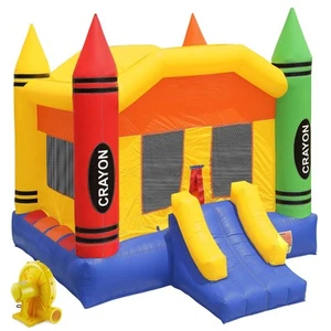 Commercial Grade 17x13 Bounce House 100% PVC Inflatable Crayon Castle w Blower - Picture 1 of 9