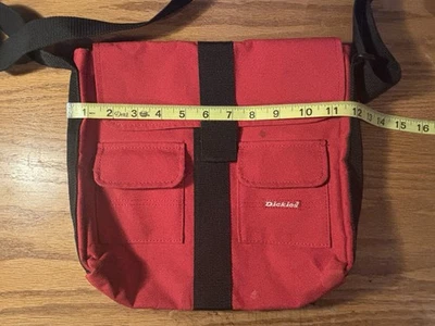 Pequeña bolsa de herramientas Dickies roja vintage correa para el hombro de lona Foto 1 de 4