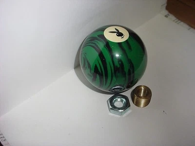 PLAYBOY  Marbled Green & Black  #2  Custom Shift Knob  2 1/4"  Car, Truck, - Image 1 of 2