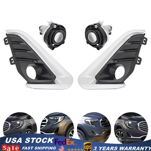 Left & Right Closed Halogen Fog Lights 55W 12v Fits 2018 2019 2020 GMC Terrain - Picture 1 of 15