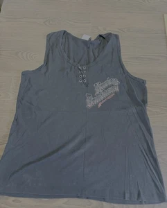 Harley Davidson Tank Top Womens 3XL Black Motorcycle Pullover Sleeveless - Picture 1 of 5