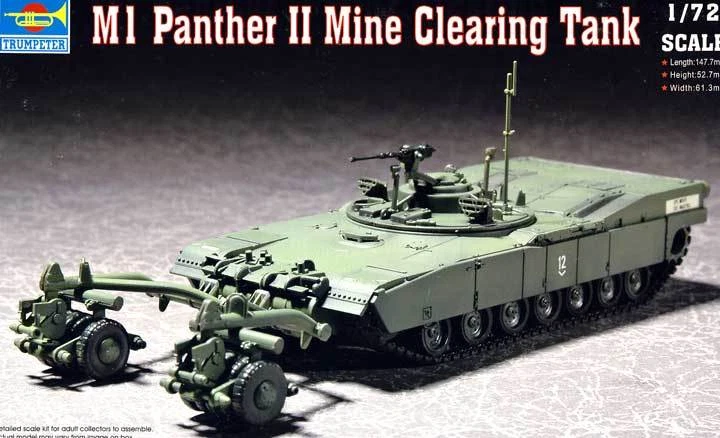 Trumpeter M1 Panther II Mine Clearing Minenräumer 1:72 Modello Kit Di Montaggio - Immagine 1 di 1