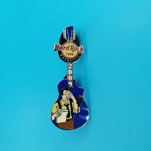 Pin Hard Rock Café Nashville Old Time Radio Announcer Pin de Guitarra Azul - Imagen 1 de 3
