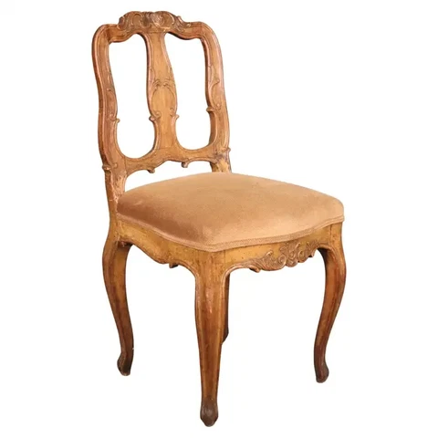 Period 1770s Era Italian Provincial Walnut Desk or Vanity Chair Cover
