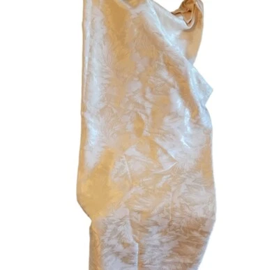 Vintage LENOX Champagne Gold Damask Tablecloth 68 X 114 INCHES - Image 1 of 2