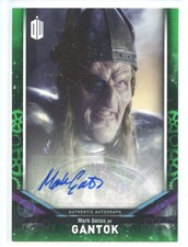 Mark Gatiss Autograph Gantok 2018 Topps Doctor Who Signature Series Green /50