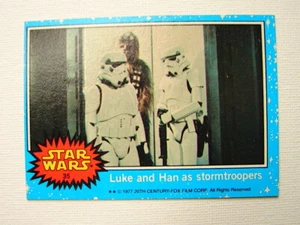 Star Wars TOPPS 1977 Blue 1st series edition trading card #35 luke han 822 - Picture 1 of 3