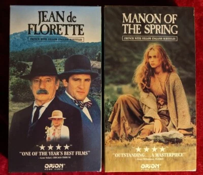 Jean de Florette & Manon Of The Spring (VHS) 2 Tape Lot  - Small Holes in Seal  - Image 1 of 4