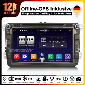GPS Navigatore Android 12 DAB+Autoradio For VW Golf Seat Beetle Skoda Fabia DSP - Foto 1 di 11