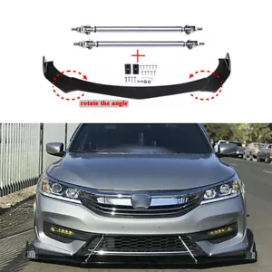 Kit brillante para divisor de labios delantero + puntales para Honda Accord Civic - Imagen 1 de 10