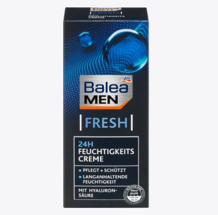 Balea MEN fresh facial active hydrating moisturizing cream with hyaluronic acid - Image 1 of 2