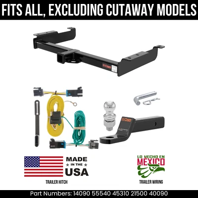 适用于 03-24 吉姆西 Savana 3500 拖车挂 4 针接线 2 英寸球 Excl Cutaway Curt — 第 1/4 张图片