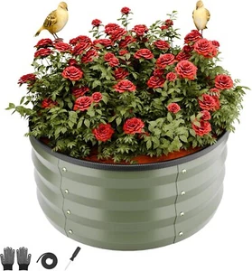 CAMA DE PLANTACIÓN DE JARDÍN ELEVADA DE ACERO RECUBIERTO DURADERO - ¡NUEVA Y SE ENVÍA GRATIS! - Imagen 1 de 4