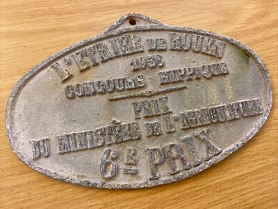 UNA ANTIGUA PLACA FRANCESA DE UNA FERIA AGRÍCOLA EN ROUEN 1956 - 6o Premio Foto 1 de 4