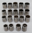Craftsman Easy Read 6 & 12 Point 1/4" & 3/8" Drive Metric Socket Mixed Lot of 19