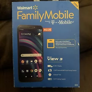 Walmart Family Mobile BLU View 3, 6" HD+, 4G LTE, 32GB, Prepaid, Blue - SEALED - Picture 1 of 3