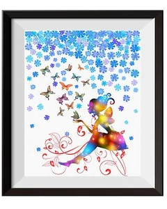 Uhomate Butterflies Princess Inspirational Quote Print Nursery Wall Decor C072 - Picture 1 of 2