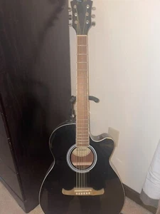 Fender FA-135CE Concert Acoustic-Electric Guitar Black - Picture 1 of 3