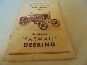 Ce que pensent leur usagers des tracteurs FARMALL DEERING F-12 F-20 F_ 30 1934 - Foto 1 di 2
