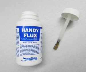 HANDY FLUX PASTE 7 OZ JAR w/ BRUSH CAP - SILVER SOLDERING BRAZING JEWELRY MAK... - Picture 1 of 3