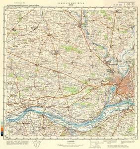 Russian Soviet Military Topographic Map - ANGERS (France), 1:100 000, REPRINT - Picture 1 of 4