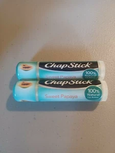 CHAPSTICK SWEET PAPAYA Flavor Lip Balm Lot of 2 New & Sealed YUMMY and HTF! - Picture 1 of 2