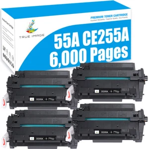 4PK CE255A 55A Toner Cartridge for HP LaserJet P3015 M521DN P3011 P3015DN P3015X - Picture 1 of 12