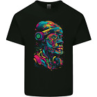 Cool African Head With Headphones Mens Cotton T-Shirt Tee Top