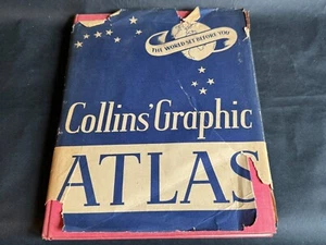VINTAGE THE WORLD SET BEFORE YOU COLLINS GRAPHIC ATLAS BOOK CLOUDS EARTH - Picture 1 of 8