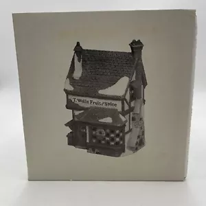 Department 56 Dickens Village 1988 T. Wells Fruit & Spice #5924-2 Lighted in Box - Picture 1 of 13
